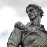 mountaineer statue head